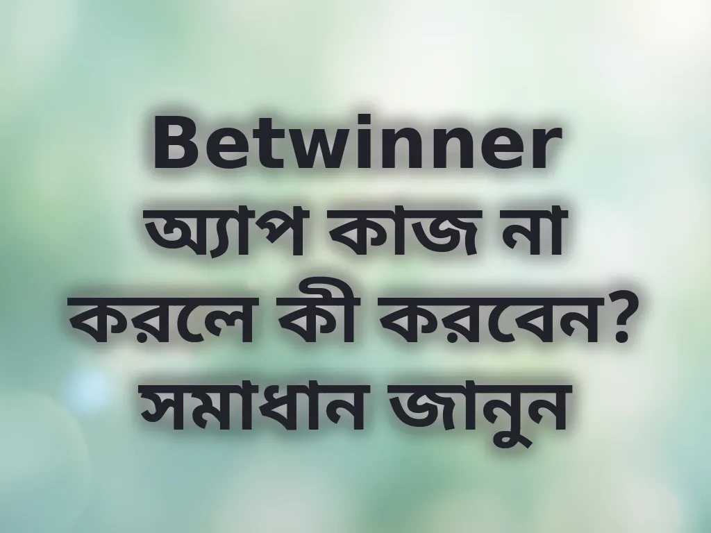 Betwinner অ্যাপ সমাধান